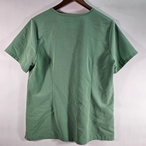 FIGS Technical Collection Scrub Top Women's L Green V-Neck Short Sleeve FW1100 - Picture 6 of 6